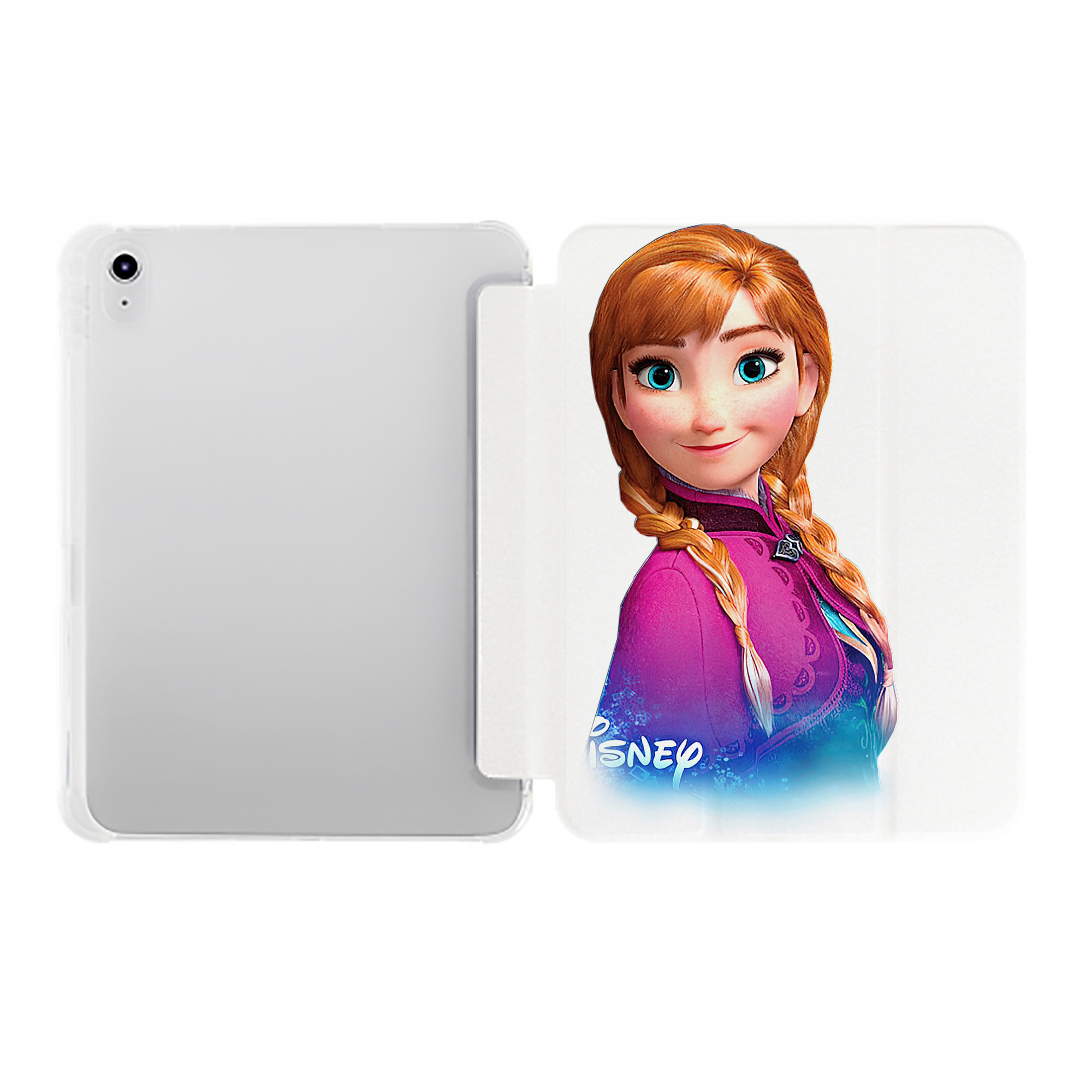 （画像用） アナと雪の女王 アンナ エルサ Frozen Anna Elsa IPad ケース ペン収納付き 三つ折りスタンド PUレザー×シリコン 対応機種9.5/10.5/10.9インチ